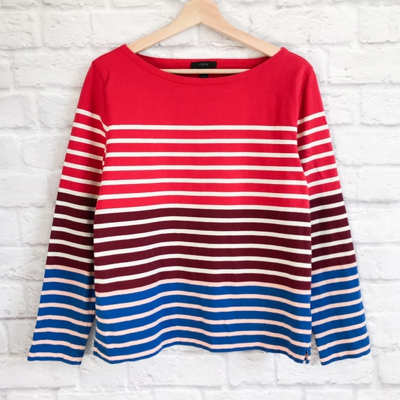 J. Crew Tops - J. Crew You Multistripe T-Shirt Size Medium